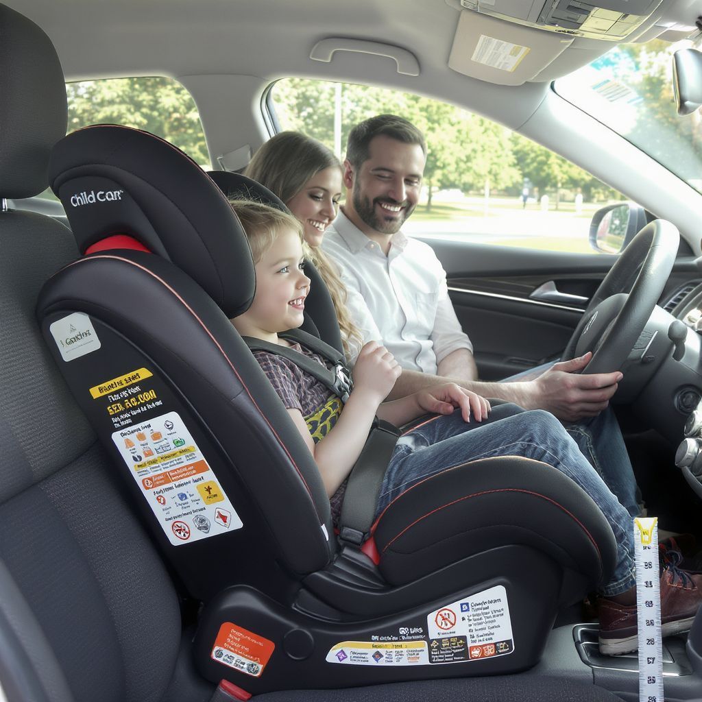 A gyerekülés kiválasztása kor, súly és magasság szerint történik.