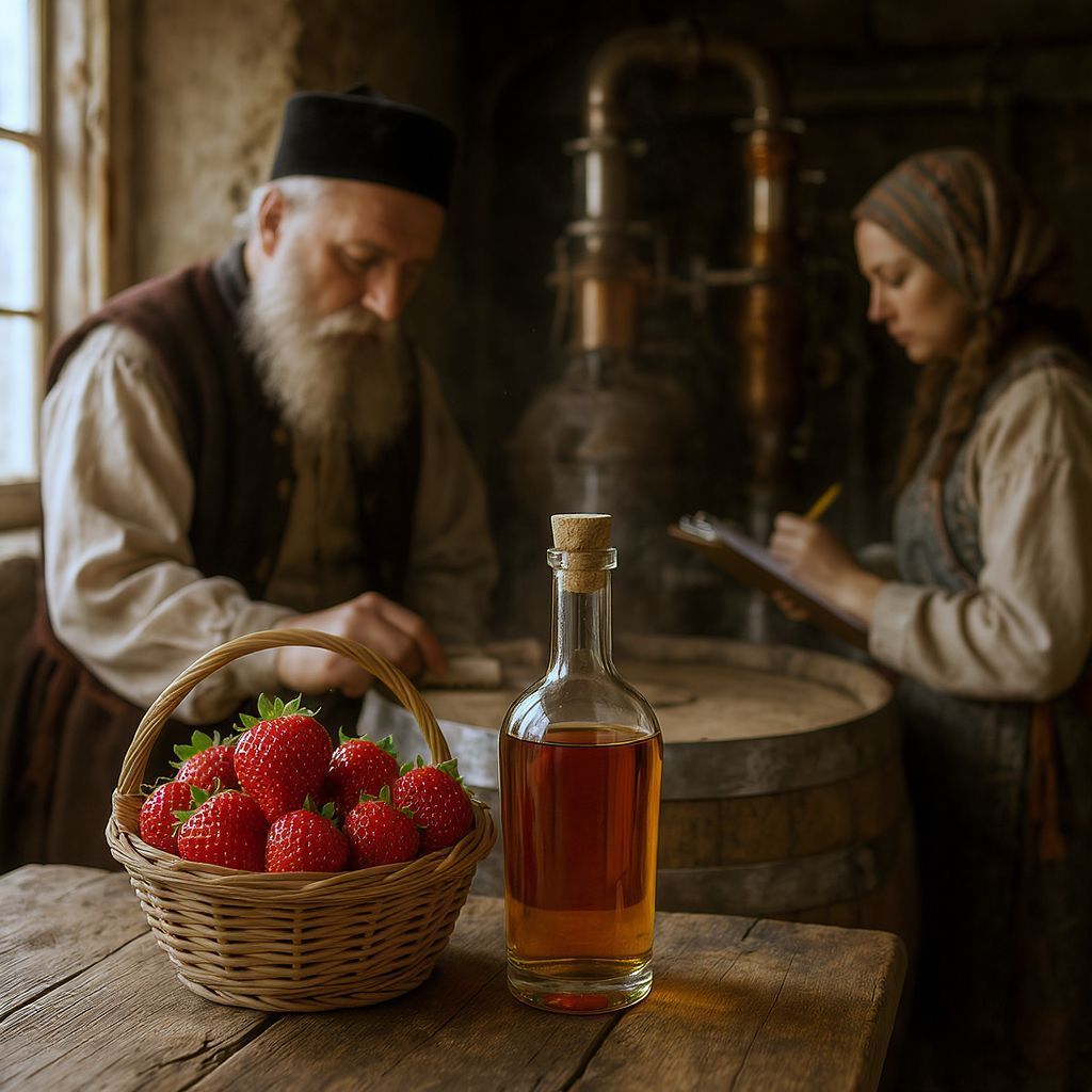 Az érlelés javítja az eperpálinka ízét és aromáját.