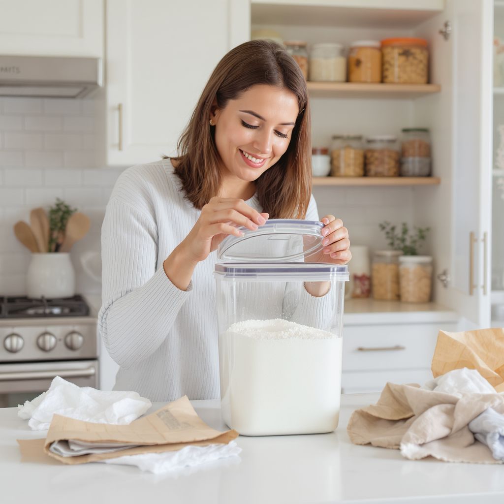 A légmentes tárolás megelőzi a liszt rohamos romlását.