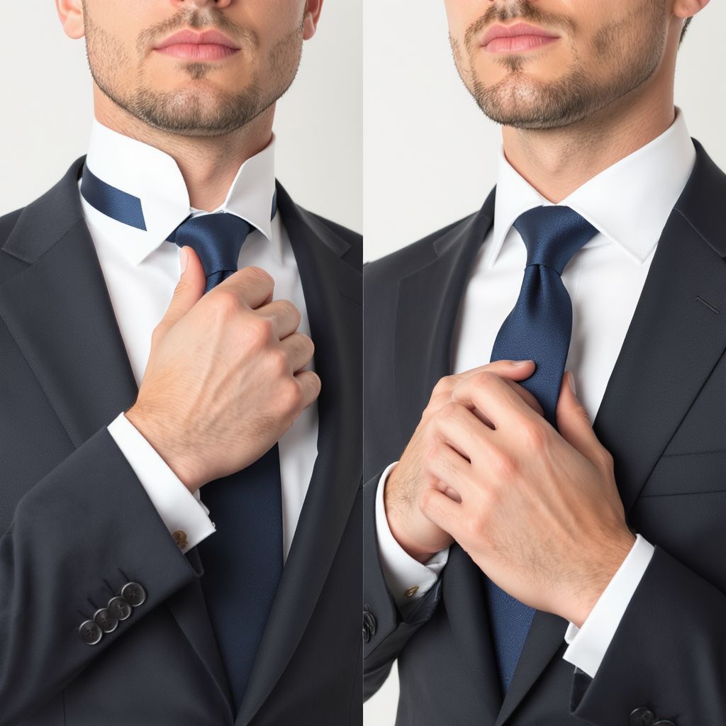 Elegáns csomók hozzájárulnak a stílusos megjelenéshez.