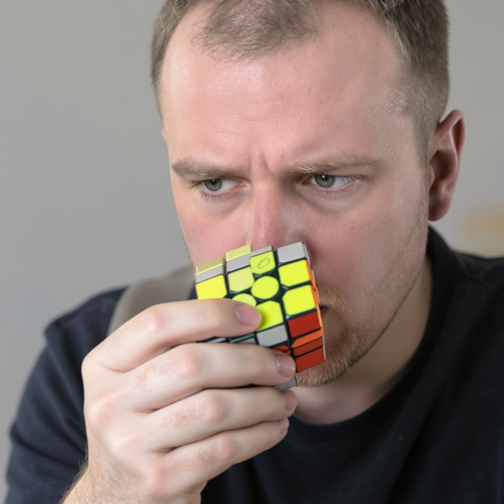 A sárga sarkok pozicionálása kulcsfontosságú a kocka befejezéséhez.