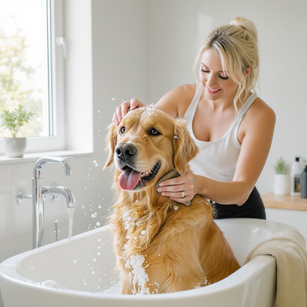 A kutyát havonta egyszer fürdetni ajánlott, ha szükséges.