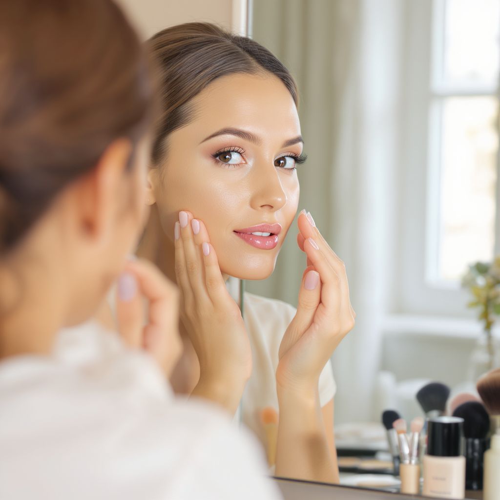 A sminkfixáló spray használata megőrzi a hibátlan megjelenést.