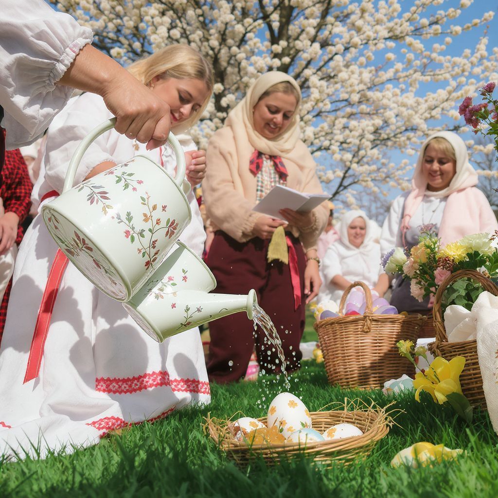 A locsolkodás a termékenység és megtisztulás szimbolikája.
