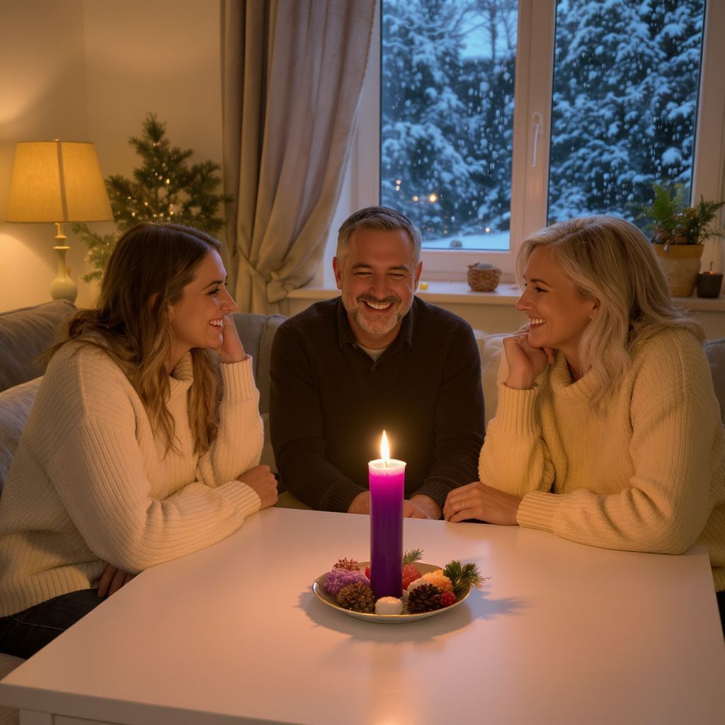 Az első gyertya a remény és várakozás szimbóluma.