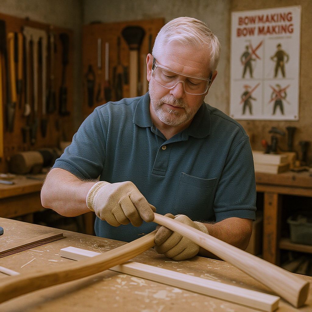 Mindig használj védőszemüveget íjászati munka közben.