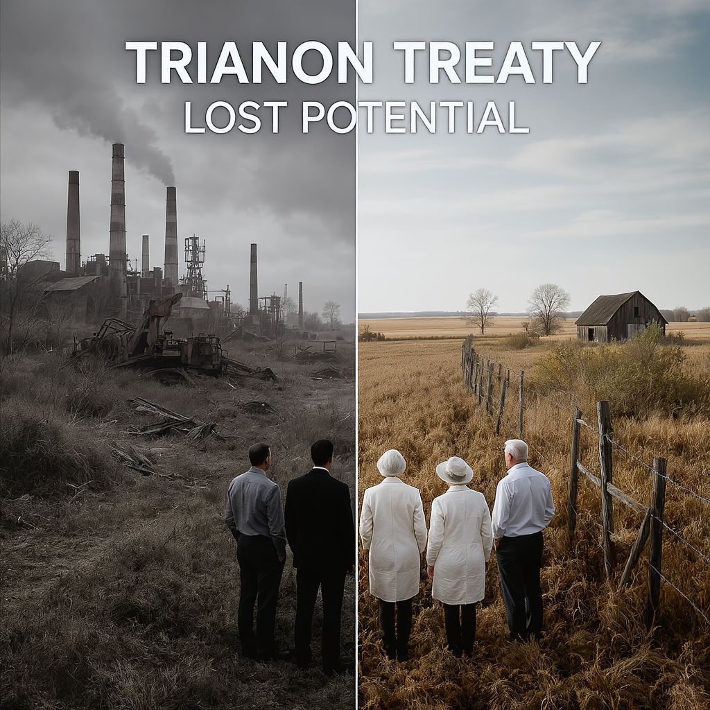 Trianon következtében jelentős területvesztés és gazdasági hanyatlás zajlott.