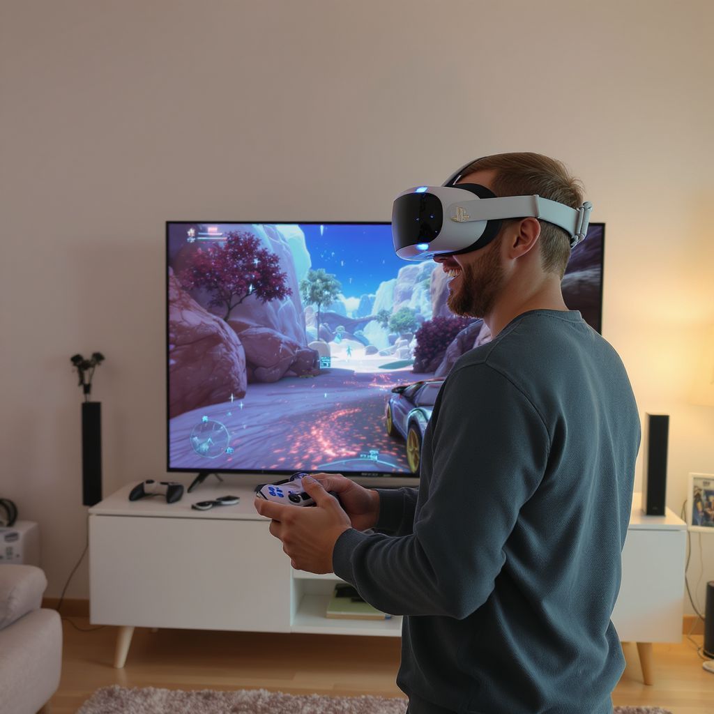 A PlayStation VR tartalmaz interaktív játékélményeket és mozgásérzékelést.