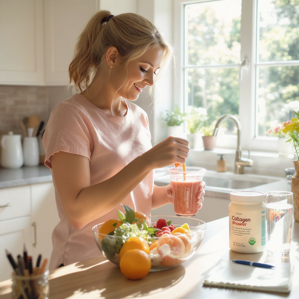 A C-vitamin segíti a kollagén hatékonyabb felszívódását.