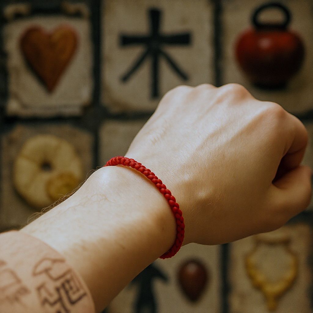 A piros cérna védelmet nyújt a negatív energiáktól.