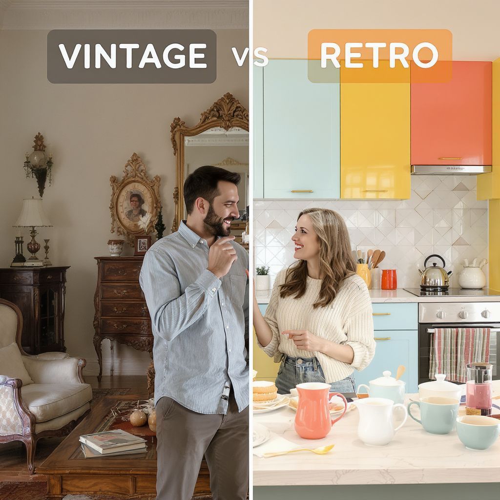 A vintage eredeti, míg a retró újraértelmezett stílus.