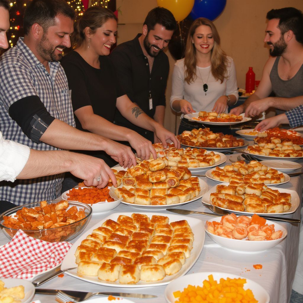 A virslis tekercs könnyen módosítható bármilyen rendezvényhez.
