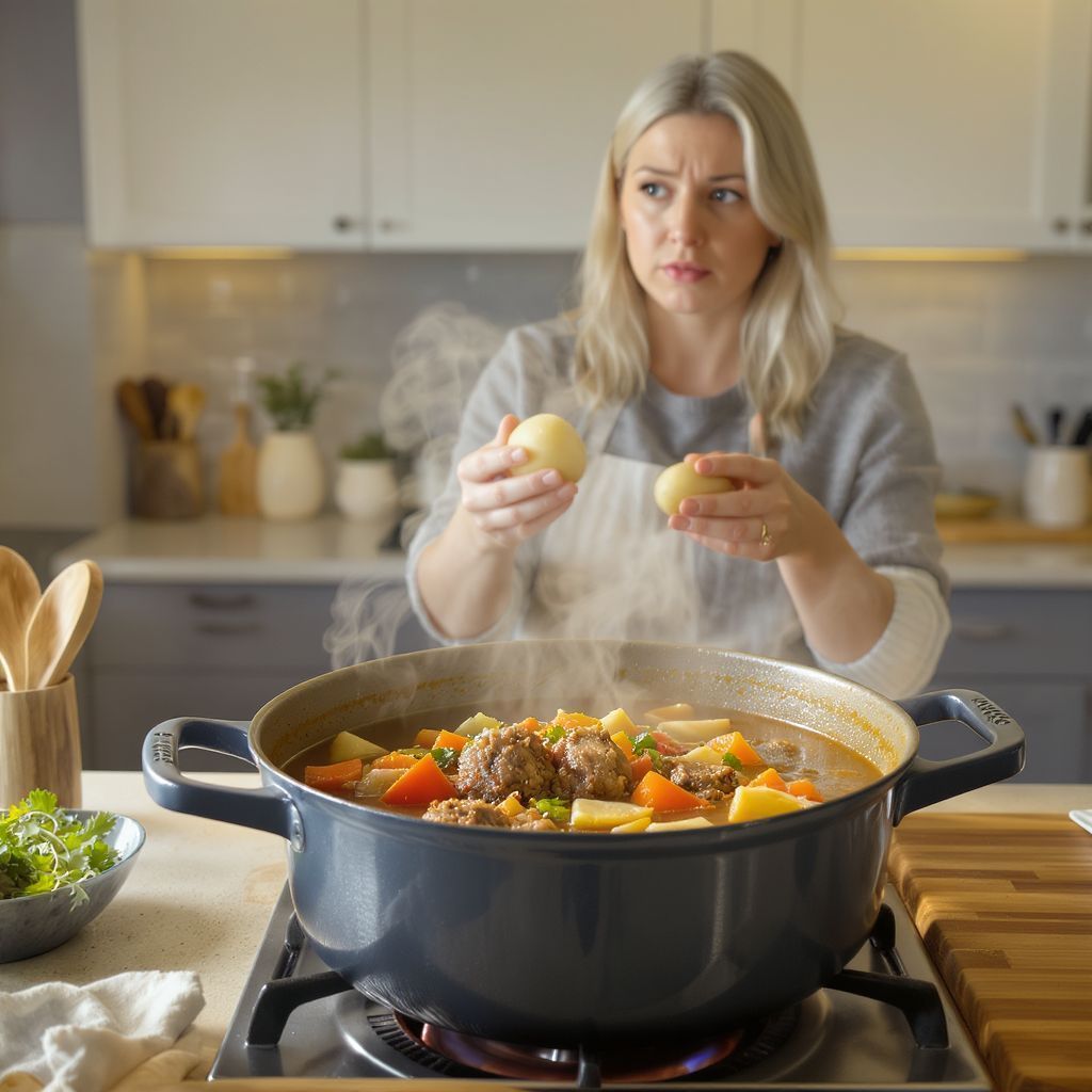 A krumpli elnyomja a húsleves ízét és aromáját.