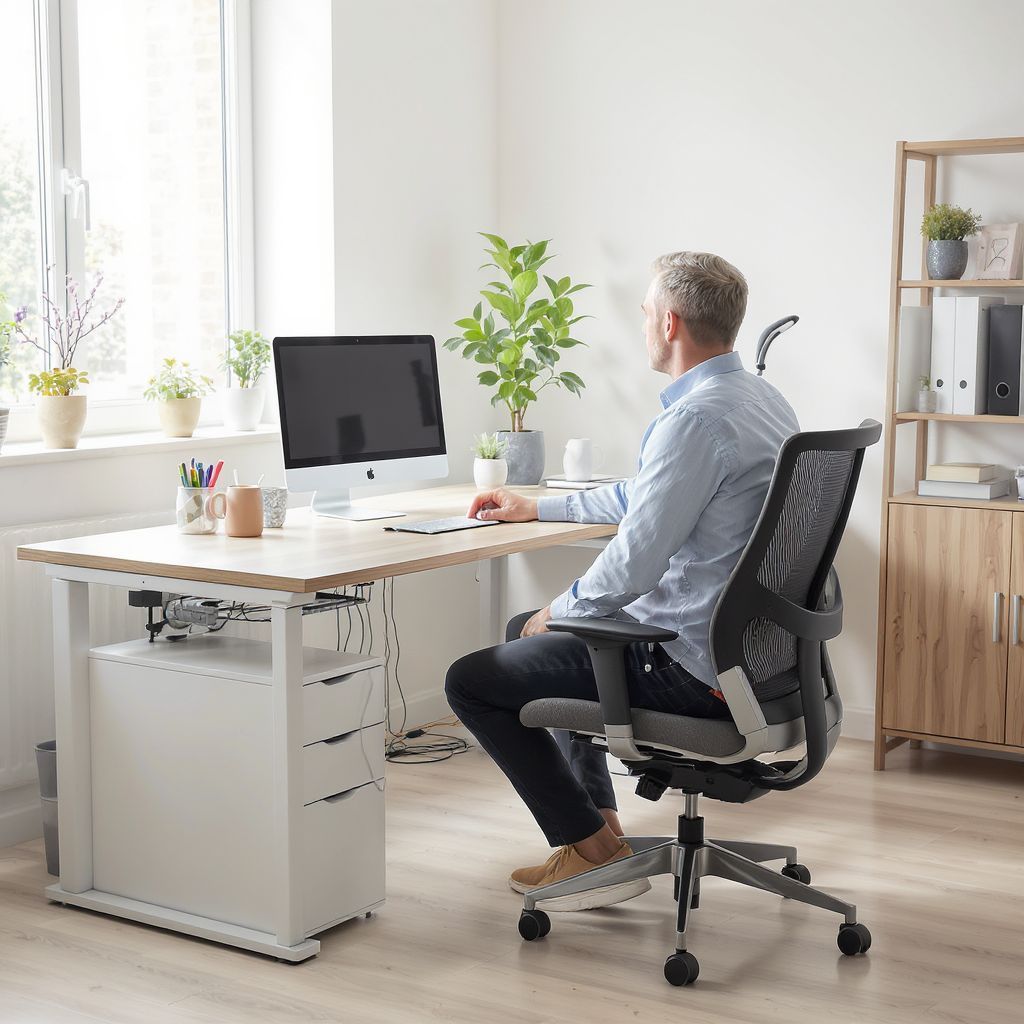 Az ergonómiai íróasztal segít csökkenteni a hátfájást.