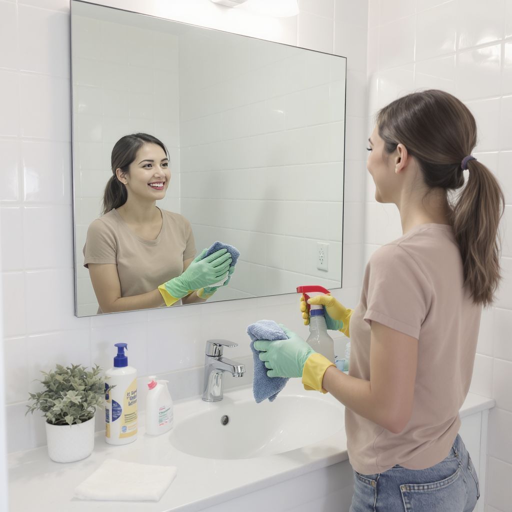 A túlzott víz használat csíkokhoz vezethet tükrön.