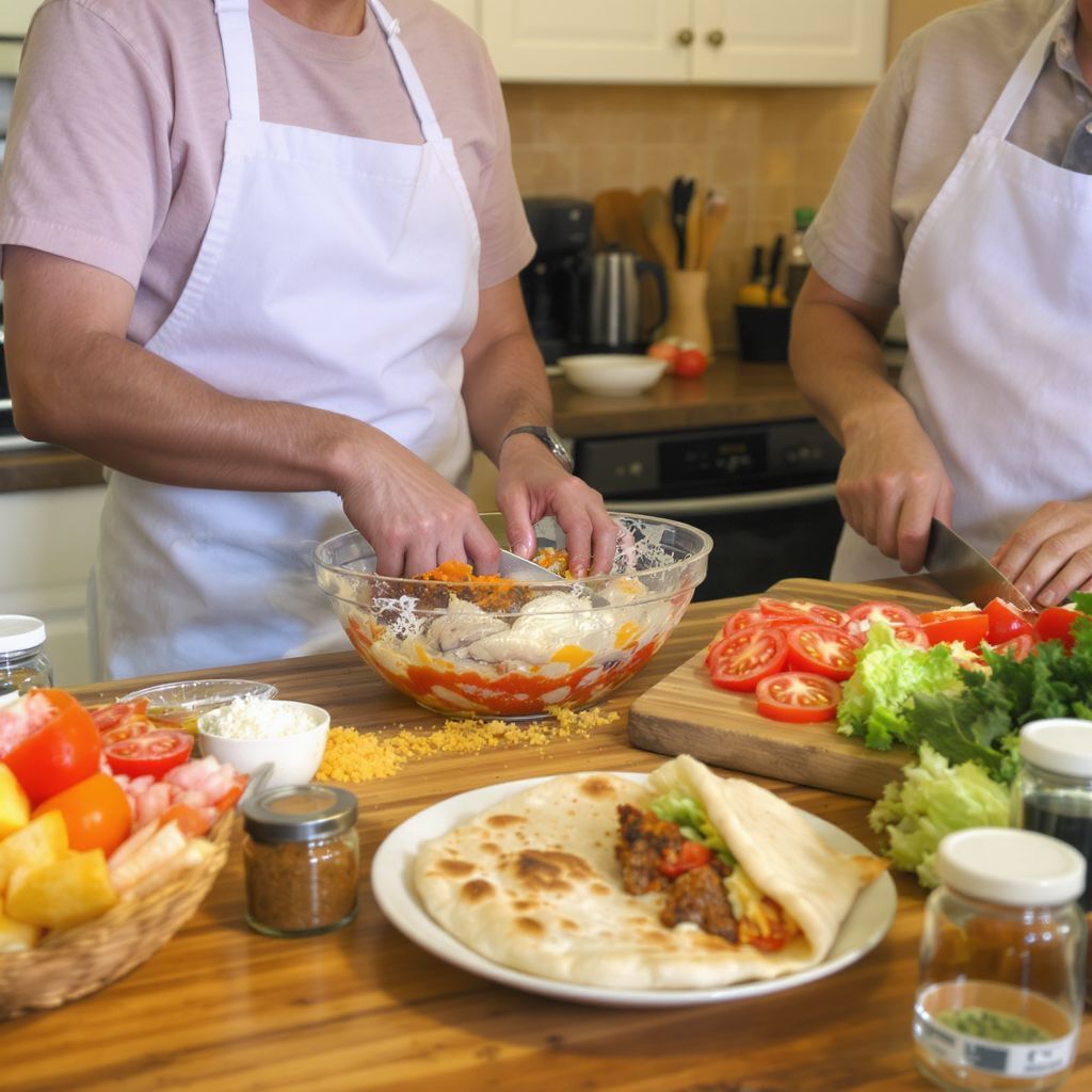 Otthon készített gyros friss és ízletes, mint a boltban.