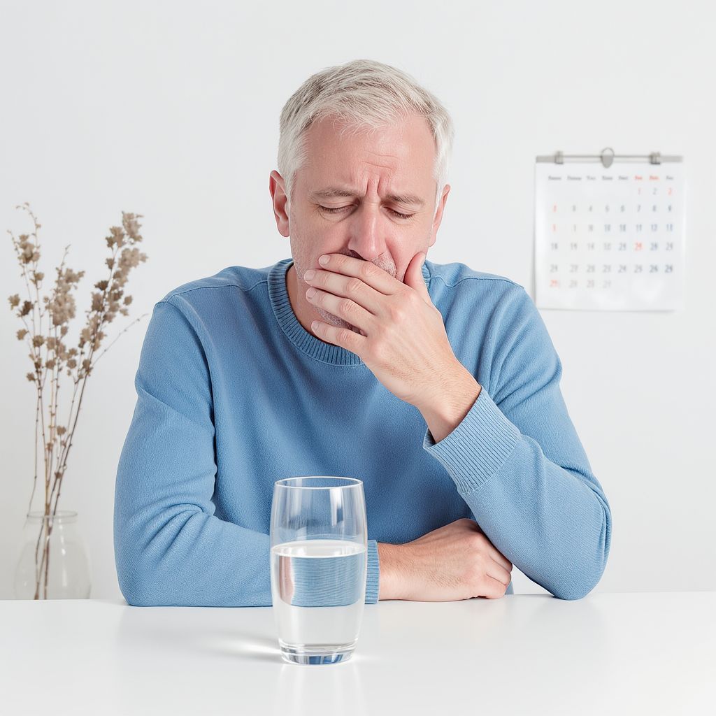 Fáradtság, szájszárazság és sötét vizelet a dehidratáció jelei.