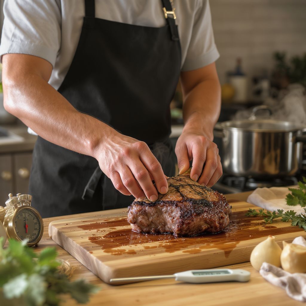 A pihentetés segít megőrizni a hús szaftosságát.