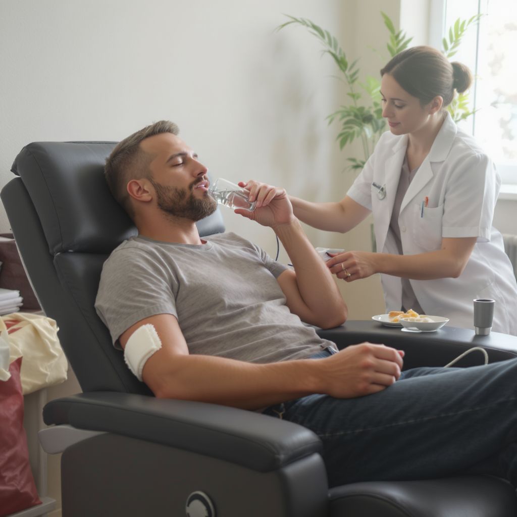 Véradás után pihenjünk és igyunk bőségesen folyadékot.