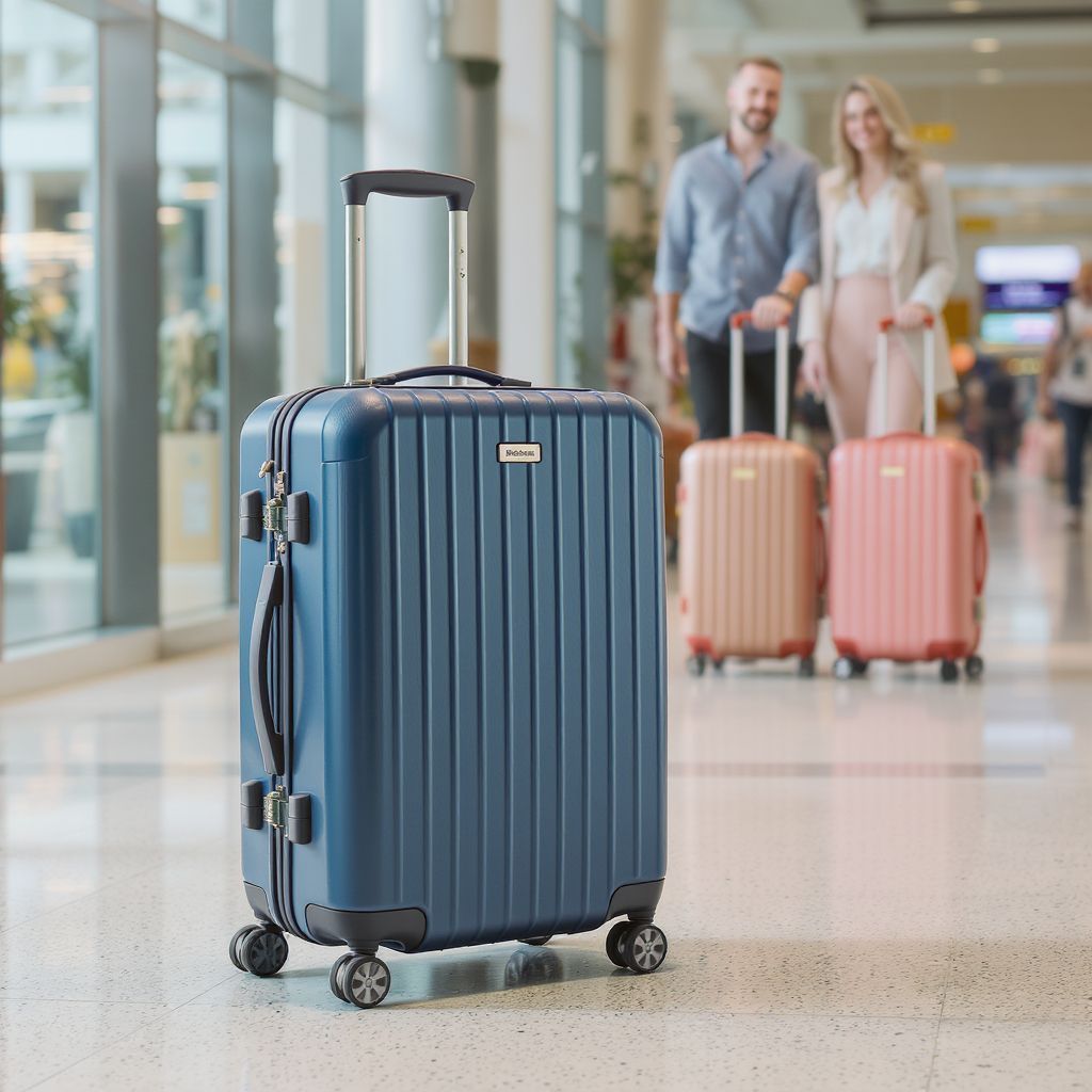 A kerekek segítik a bőrönd könnyű mozgatását.