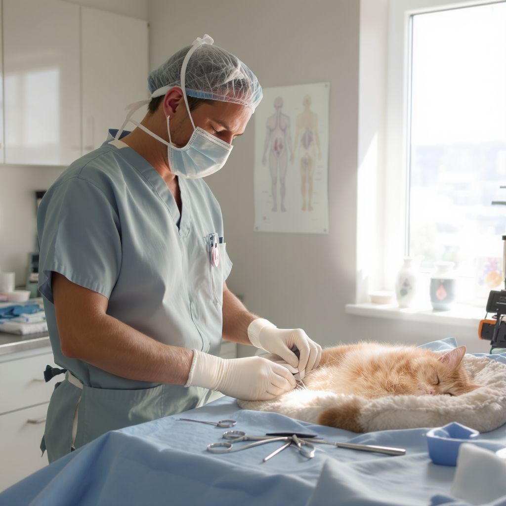 A műtét napján ne adjunk élelmet a macskának.