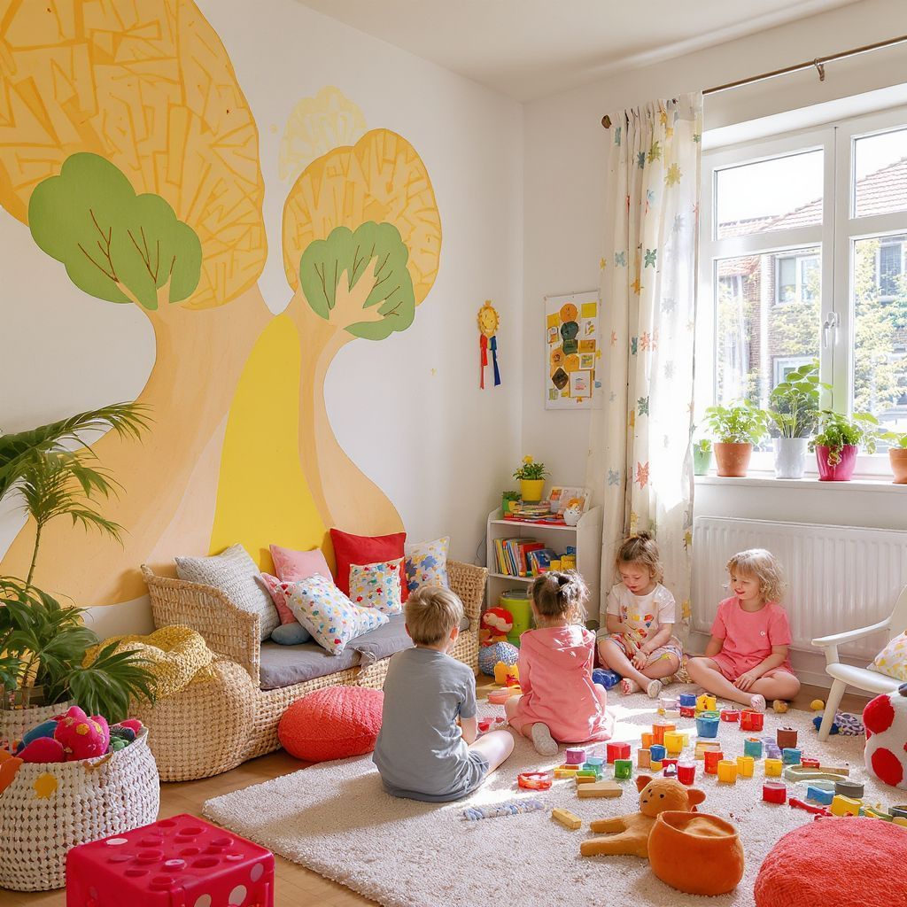 A színek és formák varázsa élénkíti a gyerekszobát.