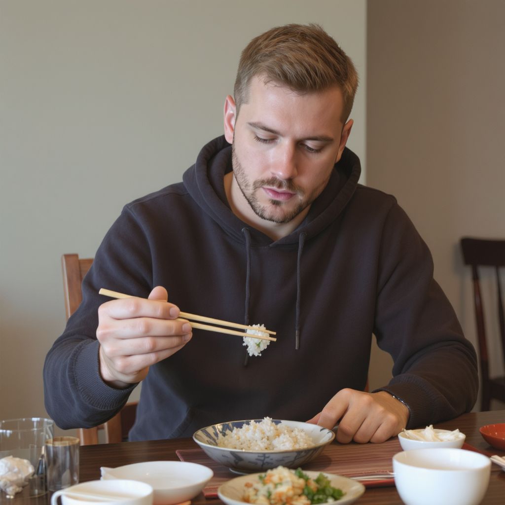 A pálcikák fogásával a precíz mozdulatok könnyen elsajátíthatók.