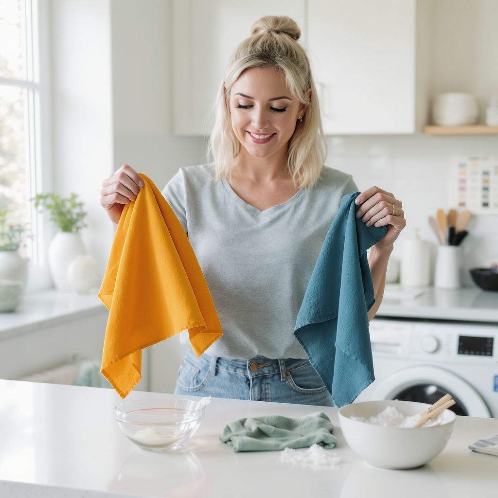 A vizes ruhadarabok színét egy fehér kendővel ellenőrizhetjük.