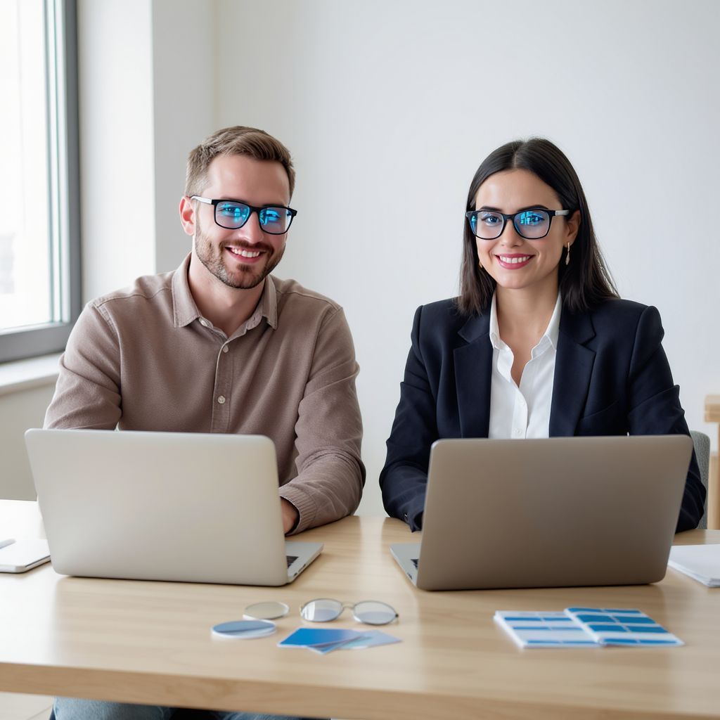 A kékfényszűrő lencsék csökkentik a szemfáradtságot digitális használatnál.