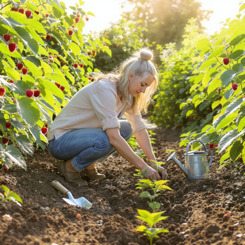 A málnát tavasz végén vagy ősz elején ültessük.