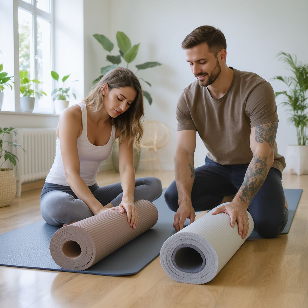 A jóga szőnyeg mérete befolyásolja a kényelmet.