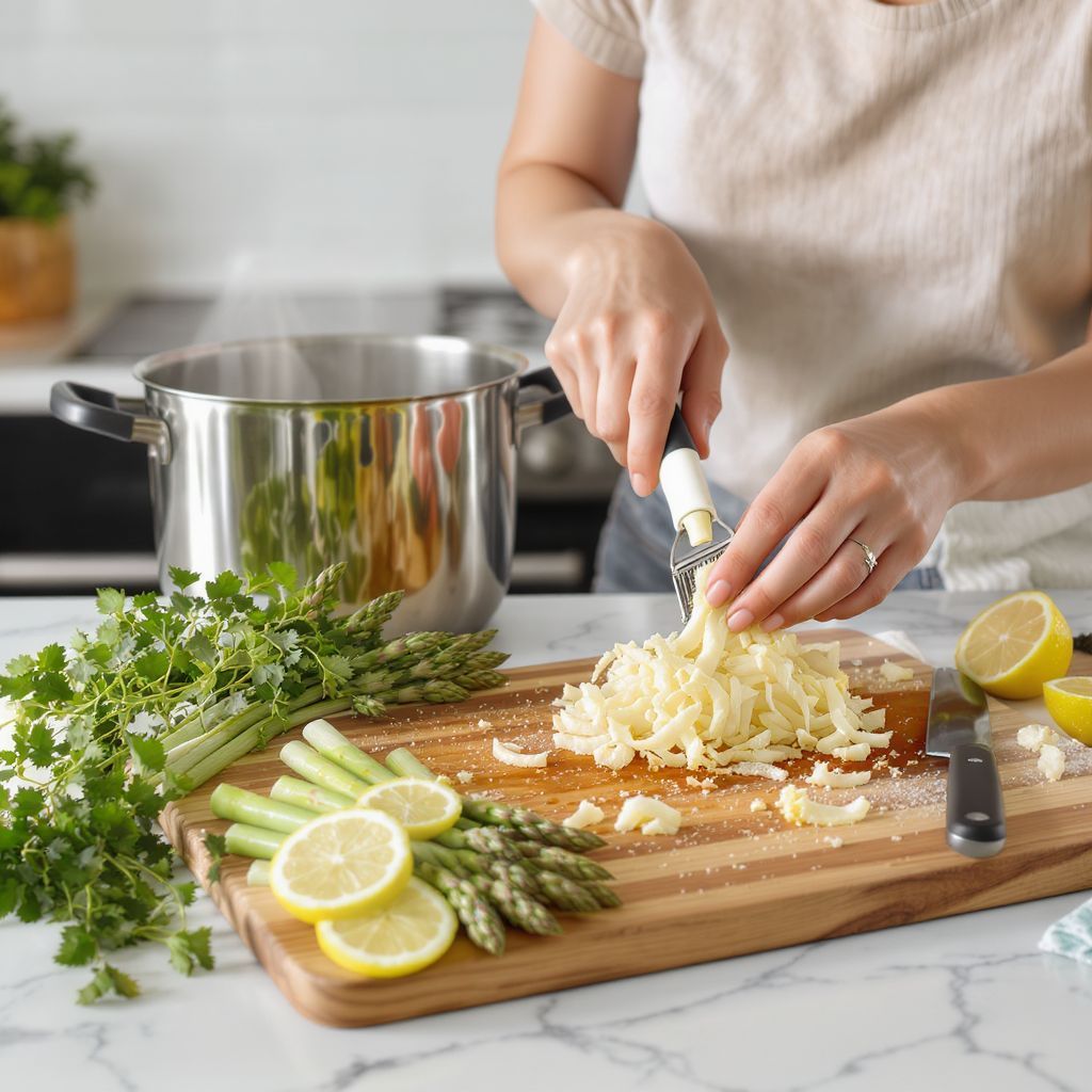 A zöld spárga hámozása nem mindig szükséges, praktikusabb.