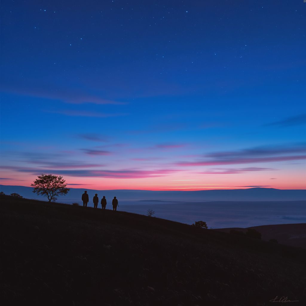 A hajnal fázisai a napfelkeltét megelőző szépséget mutatják.