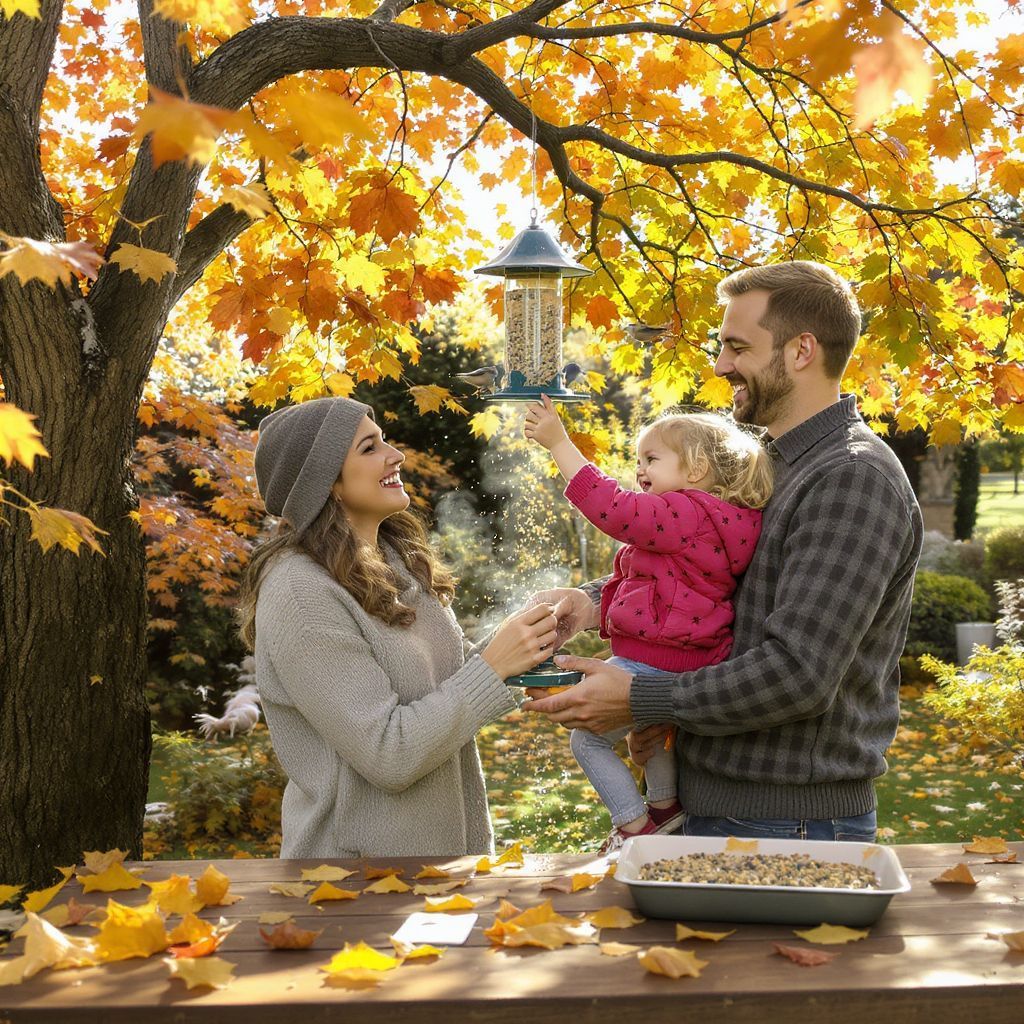 A madáretetés közösségi élmény, amely összeköti a családokat.
