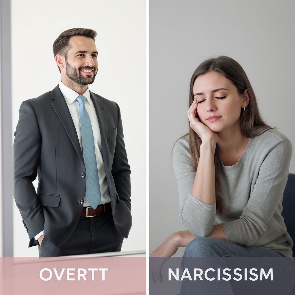 A nyílt nárcizmushoz önimádat, míg a rejtetthez szorongás párosul.