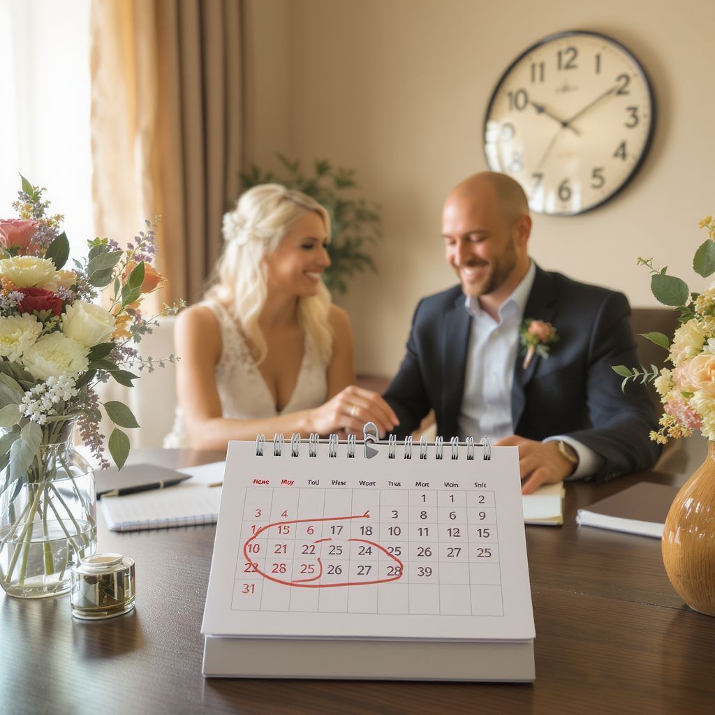 A megfelelő időzítés elengedhetetlen a sikeres esküvőhöz.