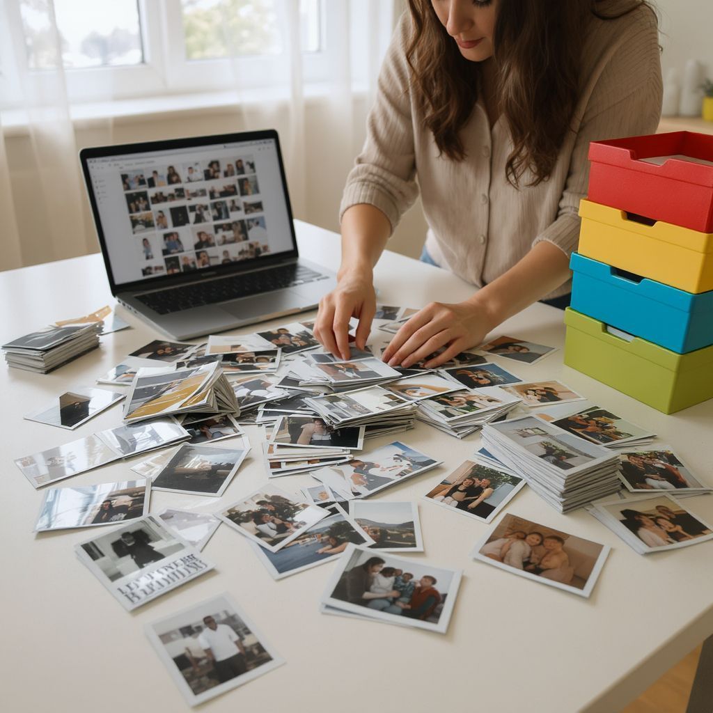 A fizikai fotók rendszerezése kreatív élményt nyújt.