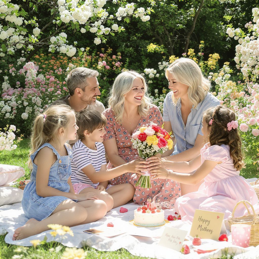 Anyák napján virágok és kézműves ajándékok népszerűek.