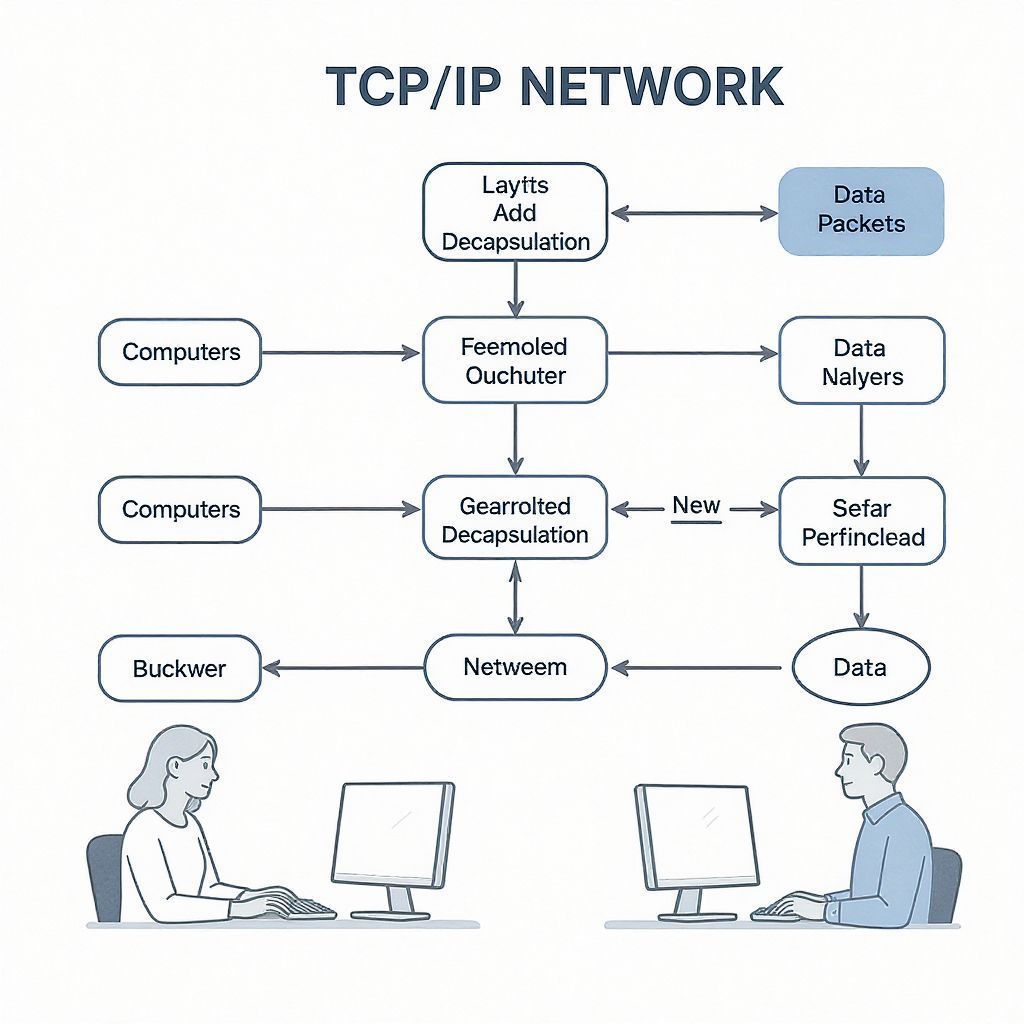 Az adatcsomagok több rétegű enkapszuláción keresztül utaznak.