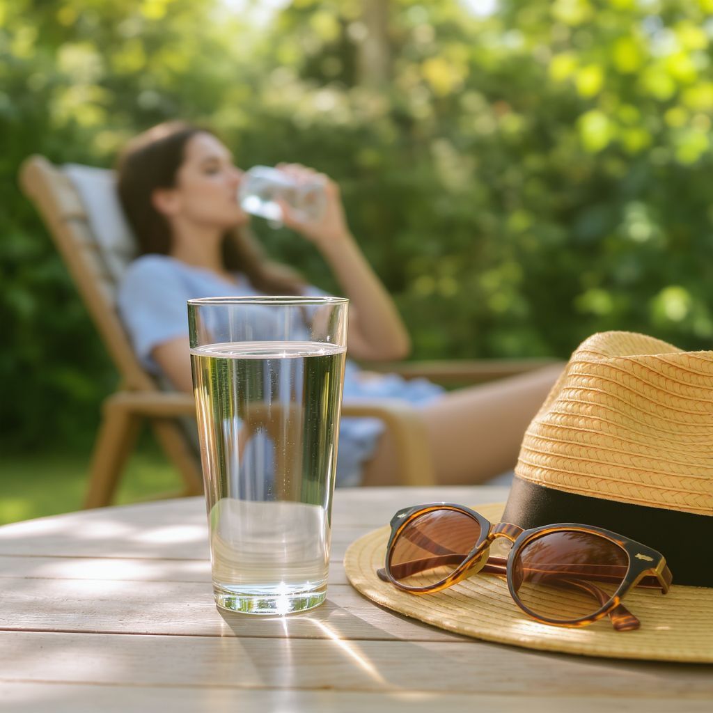 A megfelelő folyadékpótlás megelőzi a napszúrást.