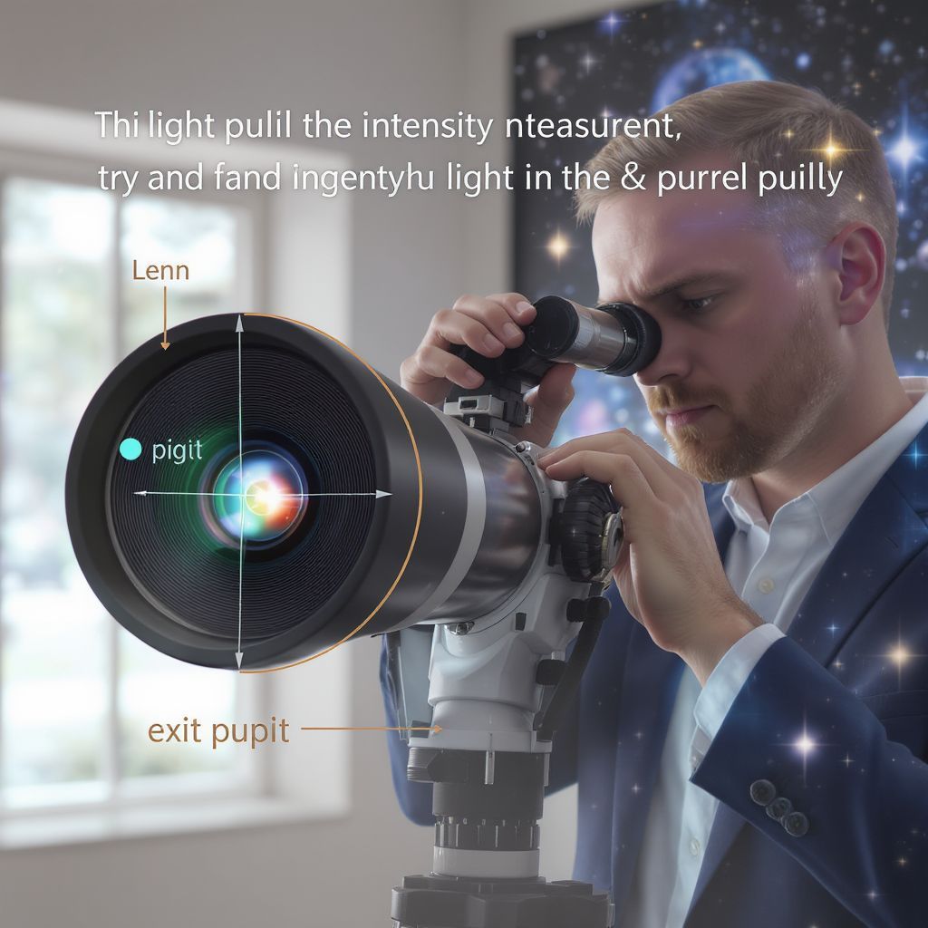 A kilépő pupilla mérete a világosságot befolyásolja.