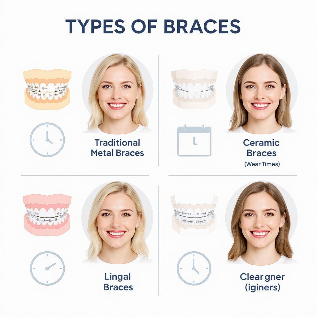 A fém fogszabályzók általában 18-24 hónapig viselhetők.
