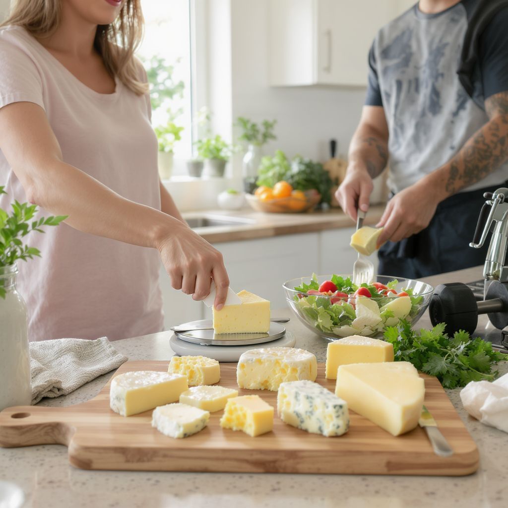 A sajt magas fehérjetartalma segíti az izomépítést.