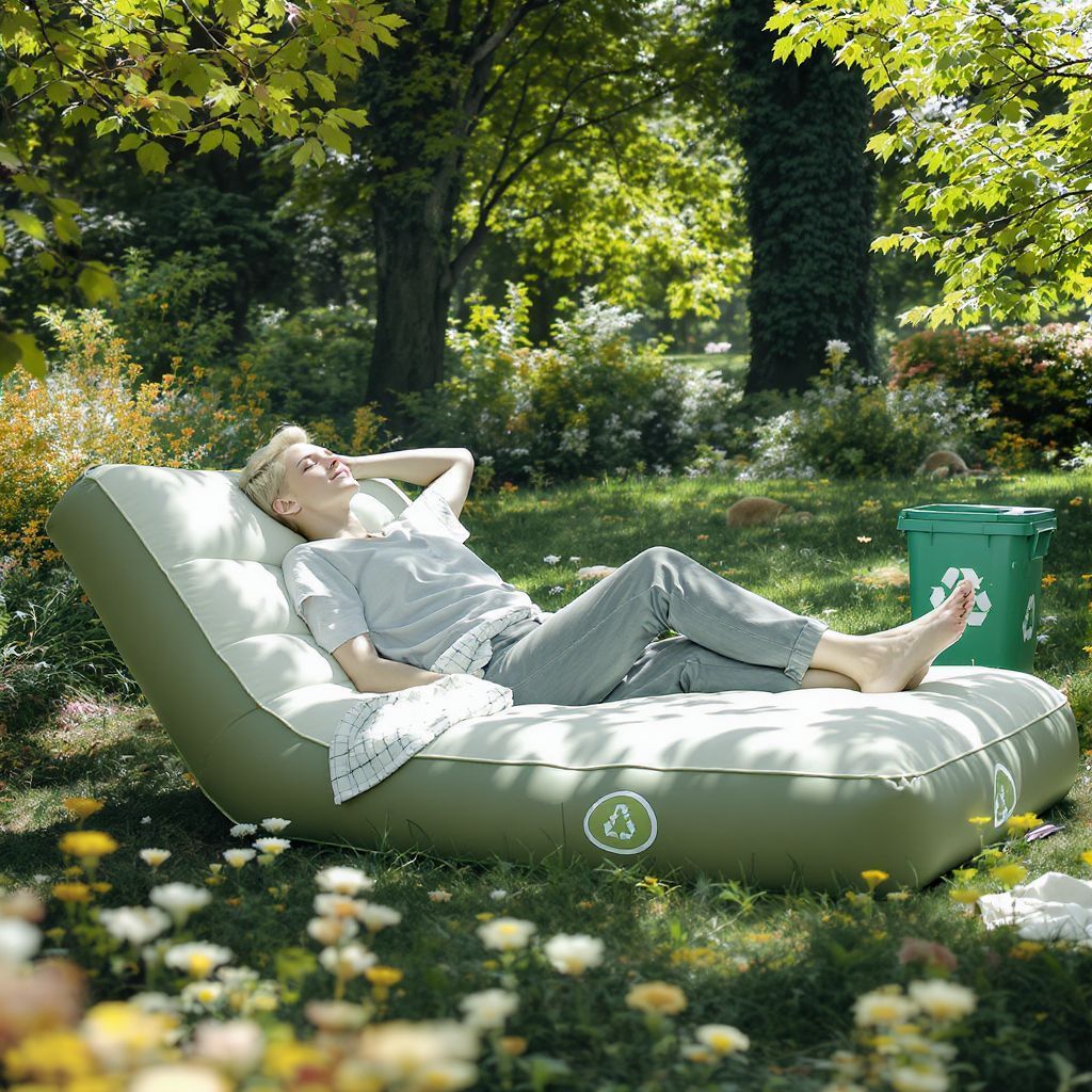 Az önfelfújó matracok környezettudatos anyagai csökkentik a hulladékot.