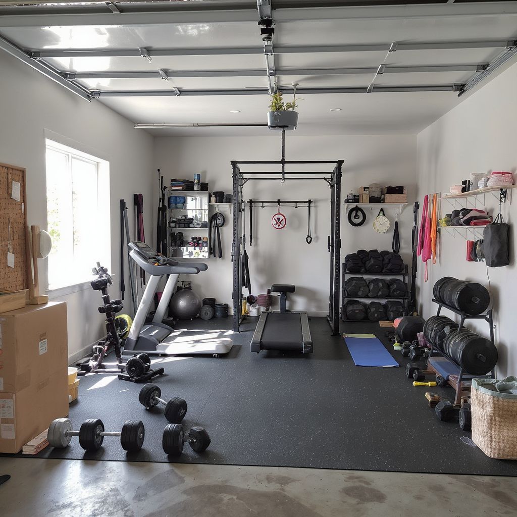 A garázs átalakítása ideális otthoni edzőteremhez.