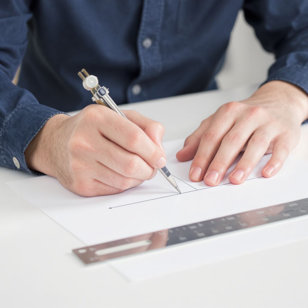 A merőleges és párhuzamos vonalak különböző szögmérésekkel készíthetők.