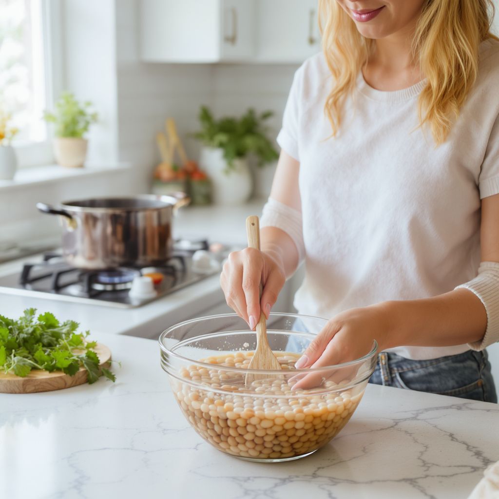 Az áztatás csökkenti a főzési időt és javítja az emészthetőséget.