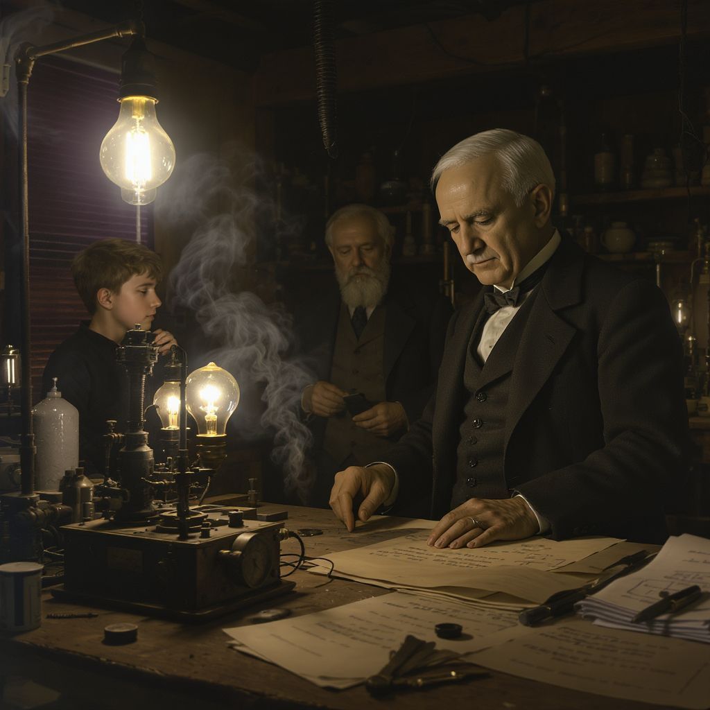 Edison a világ első villamos hálózatát is kiépítette.