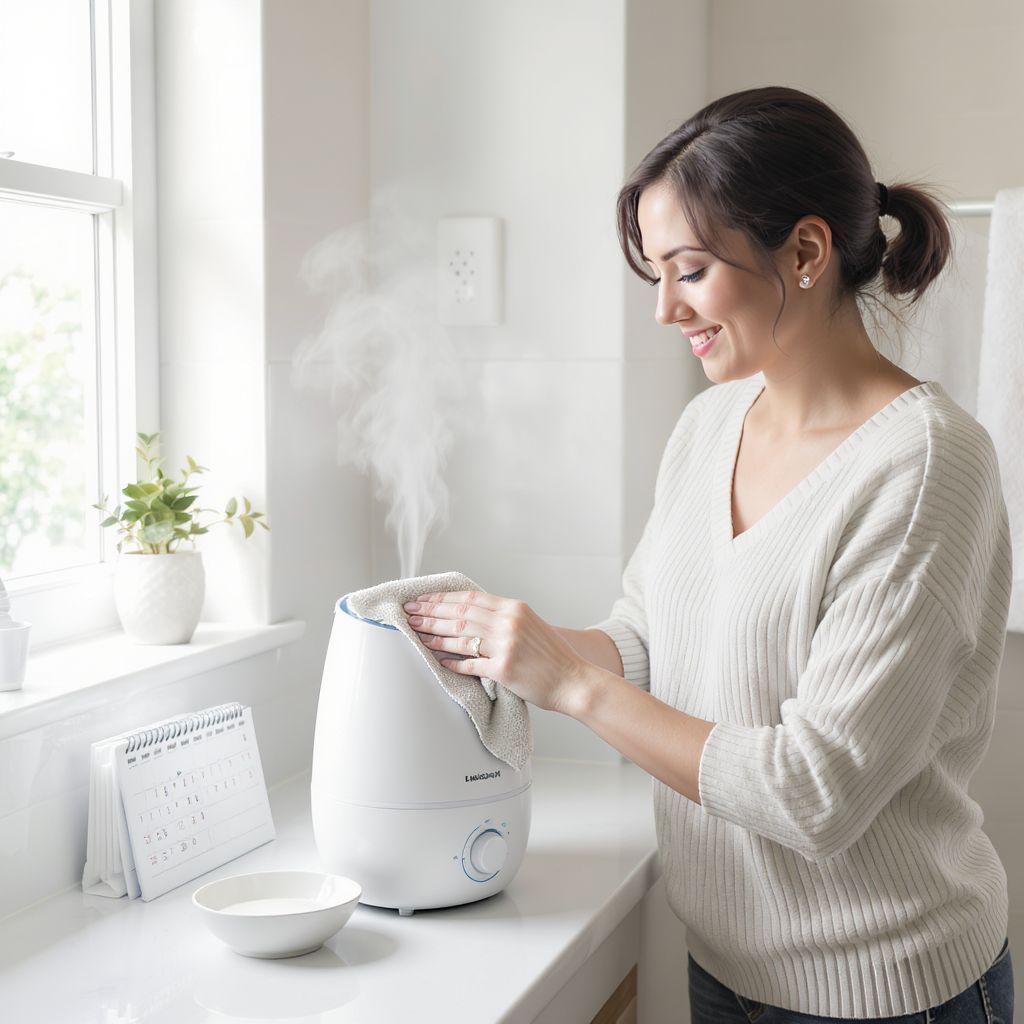 A párásító tisztítása megelőzi a baktériumok elszaporodását.