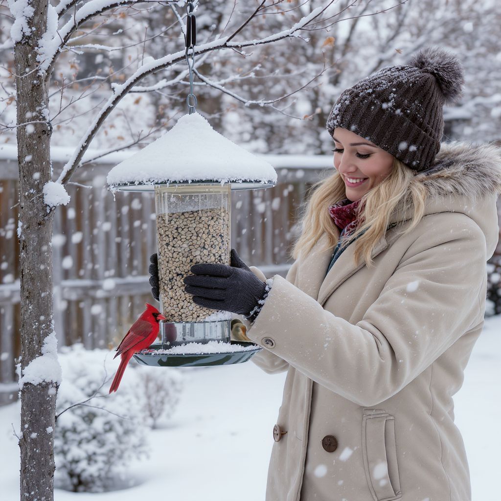 A víz biztosítása télen elengedhetetlen a madaraknak.